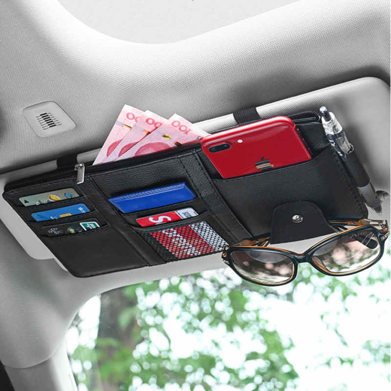 Edc Carry Pen - 車のサンバイザービルペン名刺ホルダー CD DVD オーガナイザー収納ボックスサングラスクリップ収納片付けカーアクセサリー