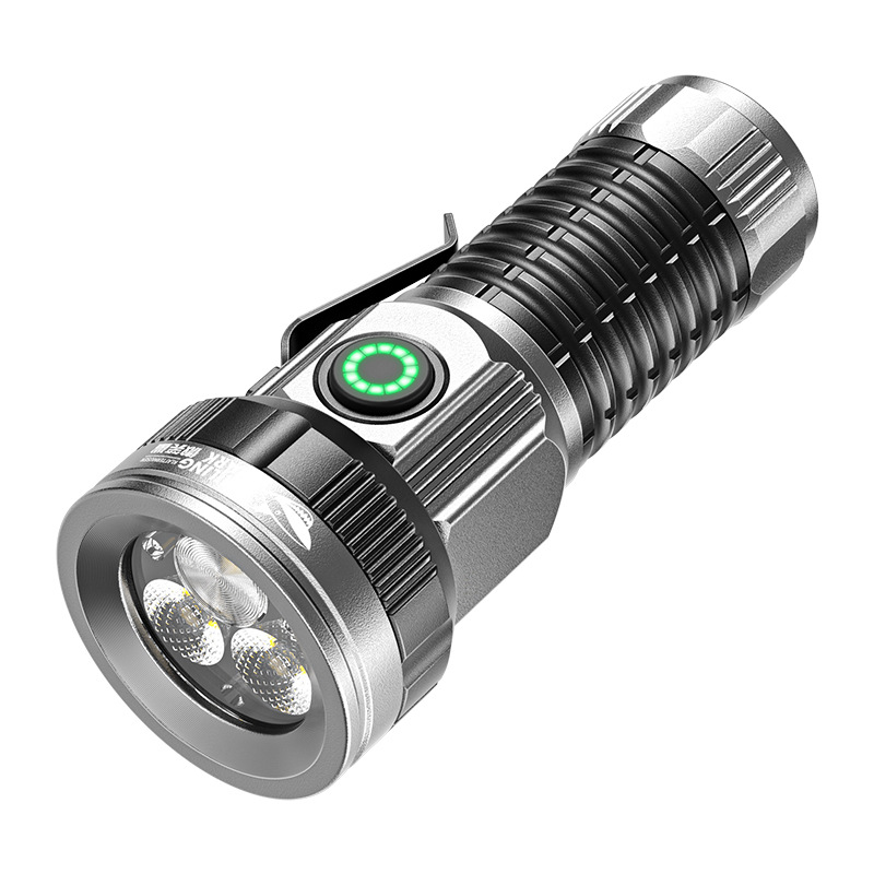Edc Day Carry - 小型の充電式LED懐中電灯,ポータブルポケットトーチ,キャンプ用懐中電灯,ハイパワー,ミニUSB C, EDC 18350,tir光学系
