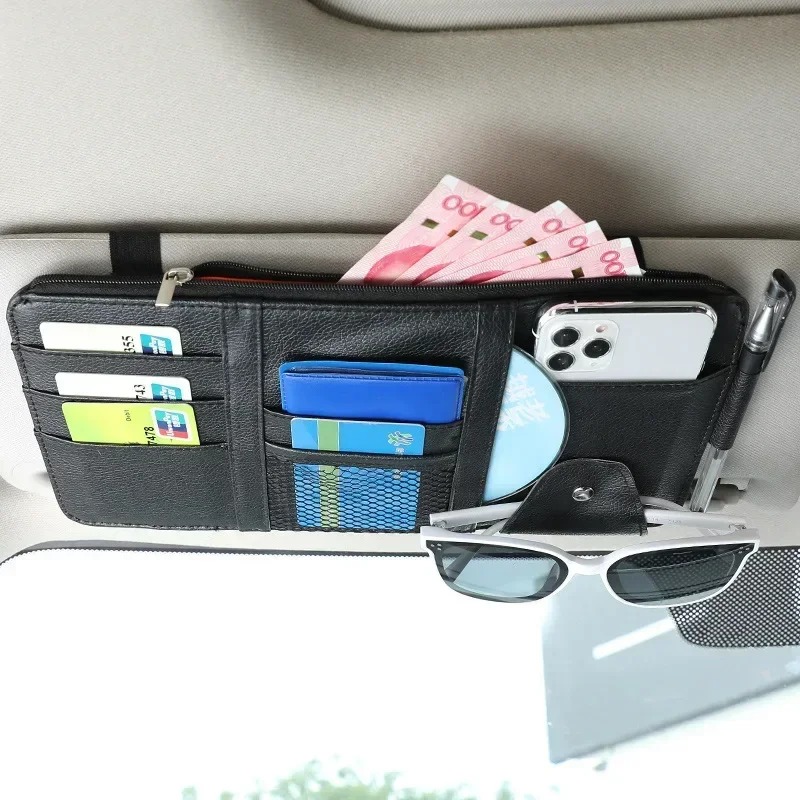 Edc Carry Pen - 車用サンバイザーオーガナイザー マルチポケット 車内アクセサリー ポケットオーガナイザー 車用書類収納ポーチ ペンホルダー