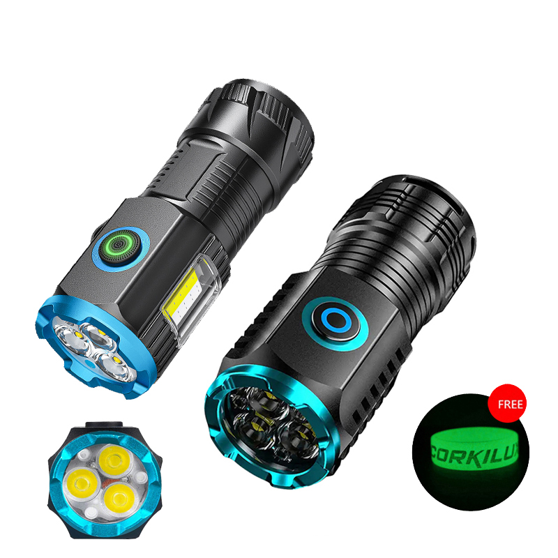 Edc Day Carry - ミニLED懐中電灯,USB充電式,ポータブル,18350充電式バッテリー,高出力,キャンプやアウトドアアクティビティ用,トーチ,タイプc