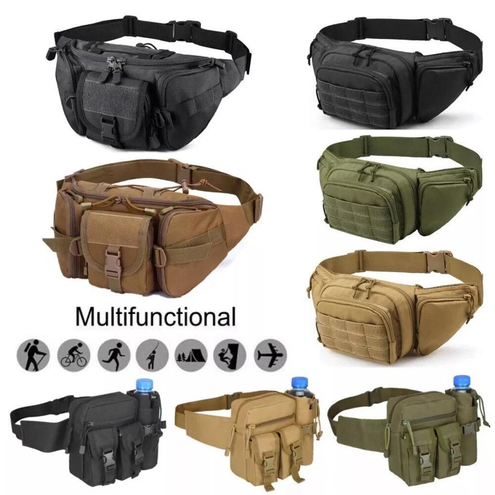 Edc Concealed Carry Fanny Pack - メンズ用タクティカルファニーパック、隠しキャリーCCWホルスター、ミリタリーピストルウエストポーチガンバッグ、旅行、仕事、アウトドア、EDCギア用