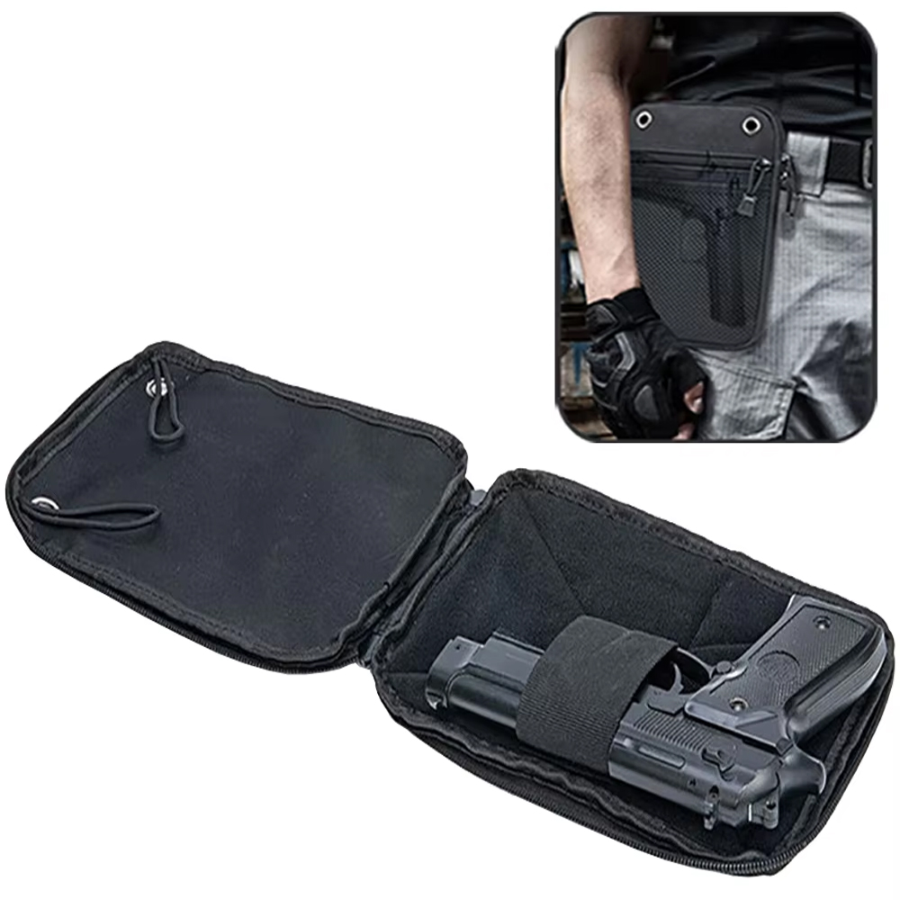 Edc Concealed Carry Fanny Pack - モールシステム対応 アウトドア タクティカル コンシールドガンホルスターポーチ EDCマガジンポーチ ユニバーサルハンドガン用