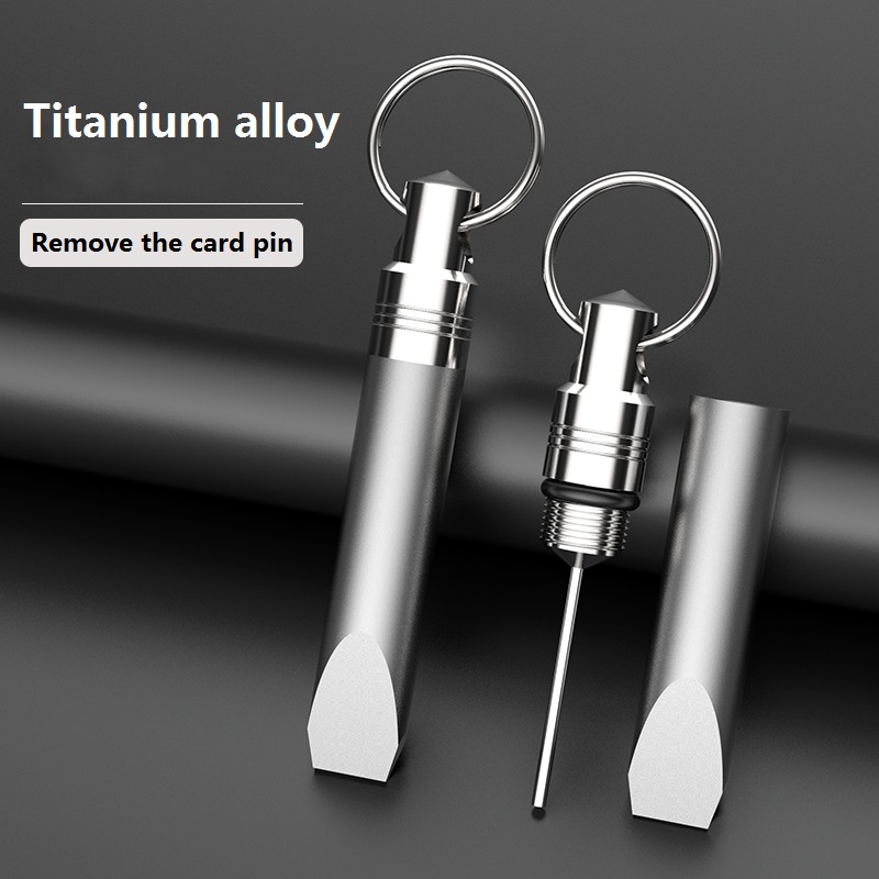 Titanium Pry Bar - 多機能合金エクストラクタ,針付きキーホルダー,SIMカード,携帯電話,pry bar,未梱包