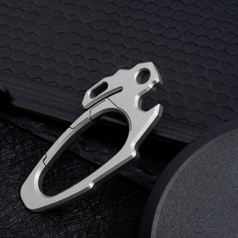 Titanium Pry Bar - 屋外用チタン合金多機能キーホルダー EDC プライバー栓抜きネイルリムーバーツール