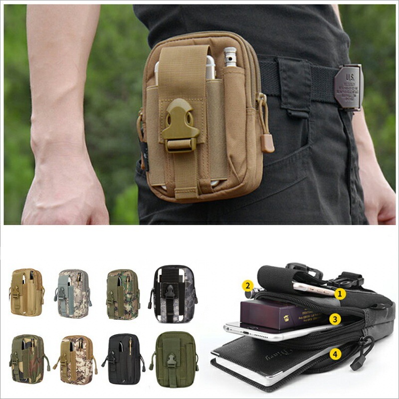 Edc Carry Box - 小さなモールポーチウエストパックバッグ電話ホルダーアウトドアスポーツハイキングキャンプ登山ランニング狩猟アクセサリー EDC ツールバッグ