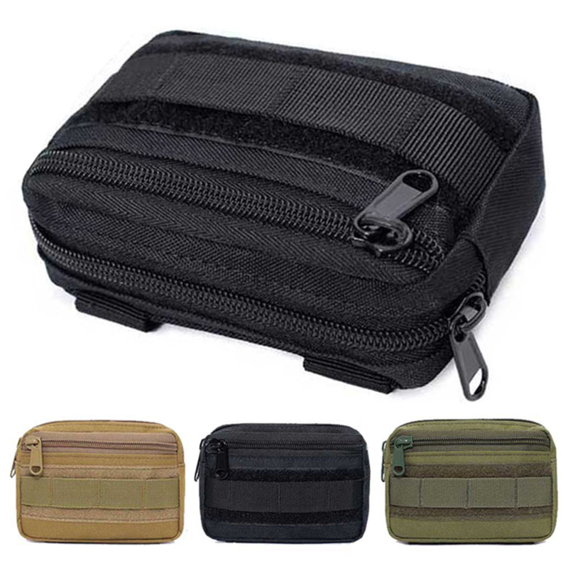 Edc Carry Box - 二重層 EDC パック男性戦術モールウエストベルトオックスフォードヒップポーチファニーパックキャンプ狩猟アクセサリーユーティリティバッグ