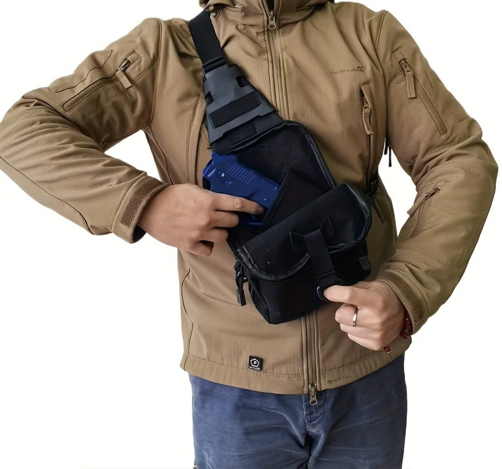 タクティカルスリングバッグ 隠しキャリー クロスボディガンバ - Edc Concealed Carry Fanny Pack のレビューと価格