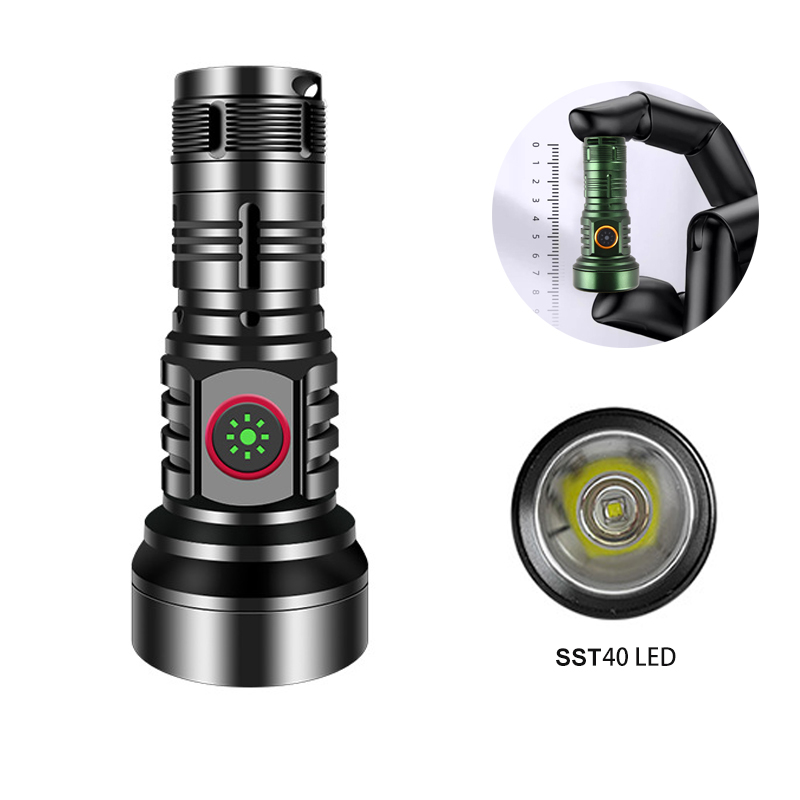 USB充電式LED懐中電灯,ハイパワー,長距離,フラッシュラ - Edc Day Carry のレビューと価格