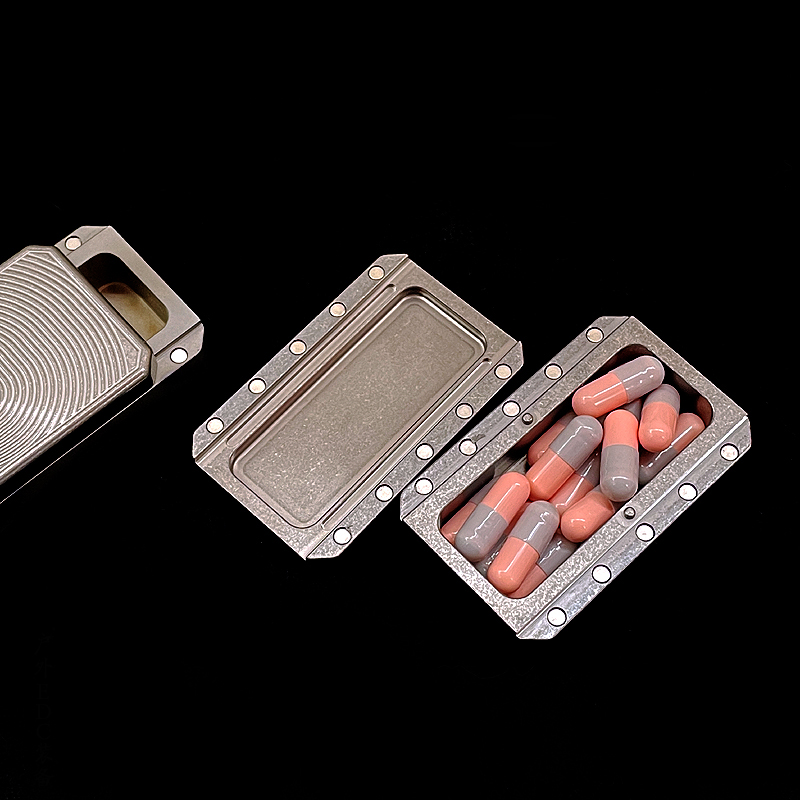新しいtc4薬,チタン,アプリケーター,プッシュパサ,磁気, - Edc Pill Carry のレビューと価格