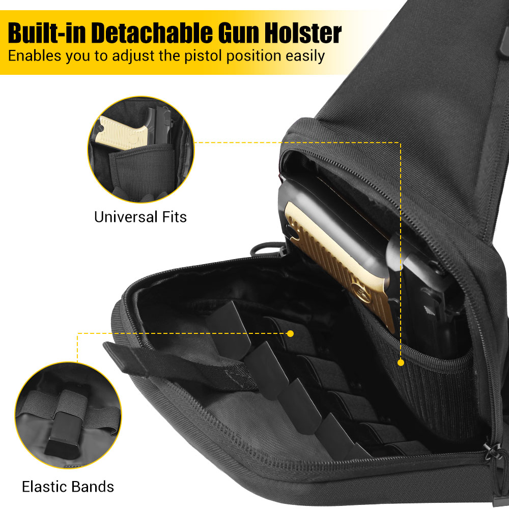 戦術的なピストルガンバッグ隠しキャリーガンホルスターハンドガ - Edc Carry Pistols のレビューと価格