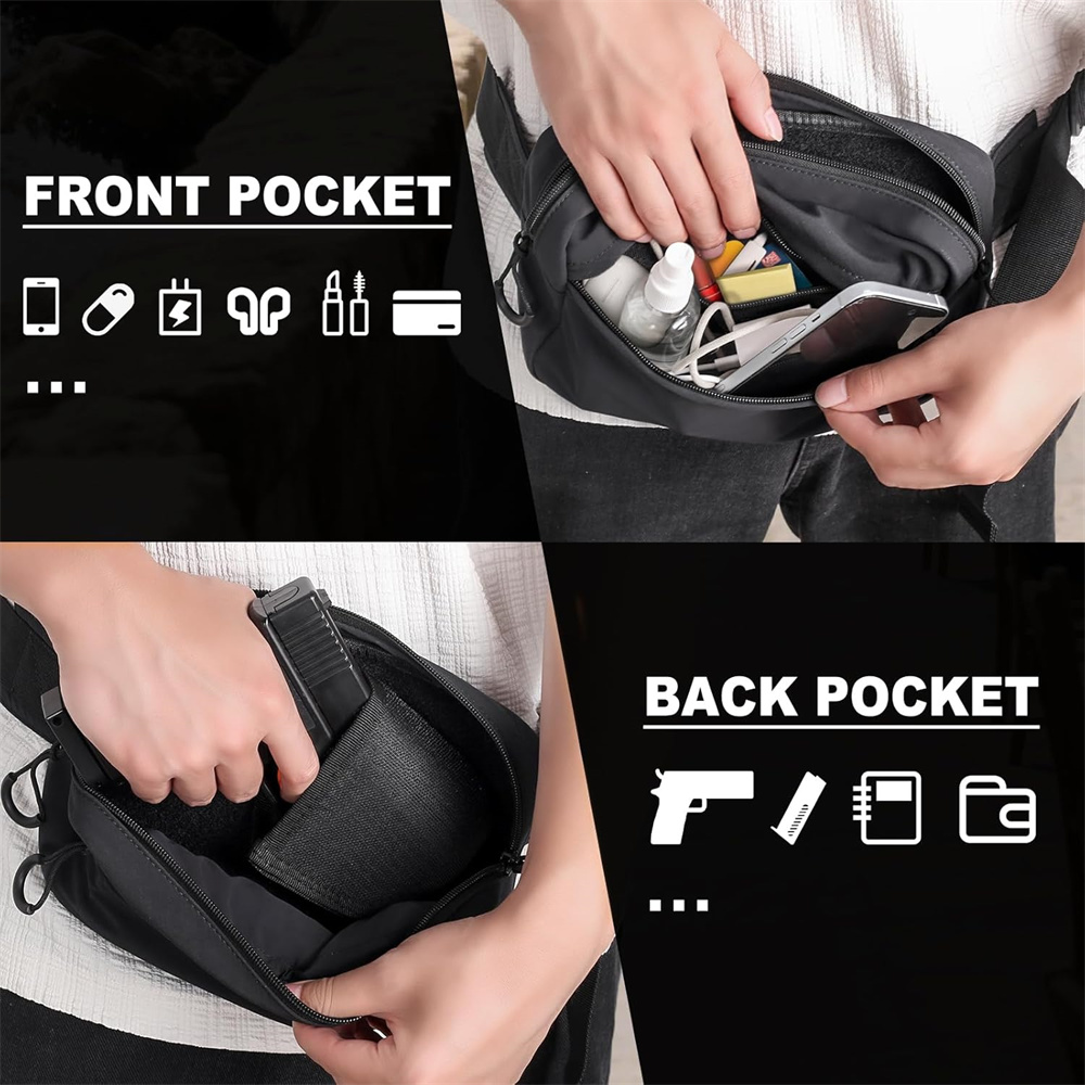 隠しキャリーガンバッグ ピストルハンドガン ウエストホルダー - Edc Concealed Carry Fanny Pack のレビューと価格