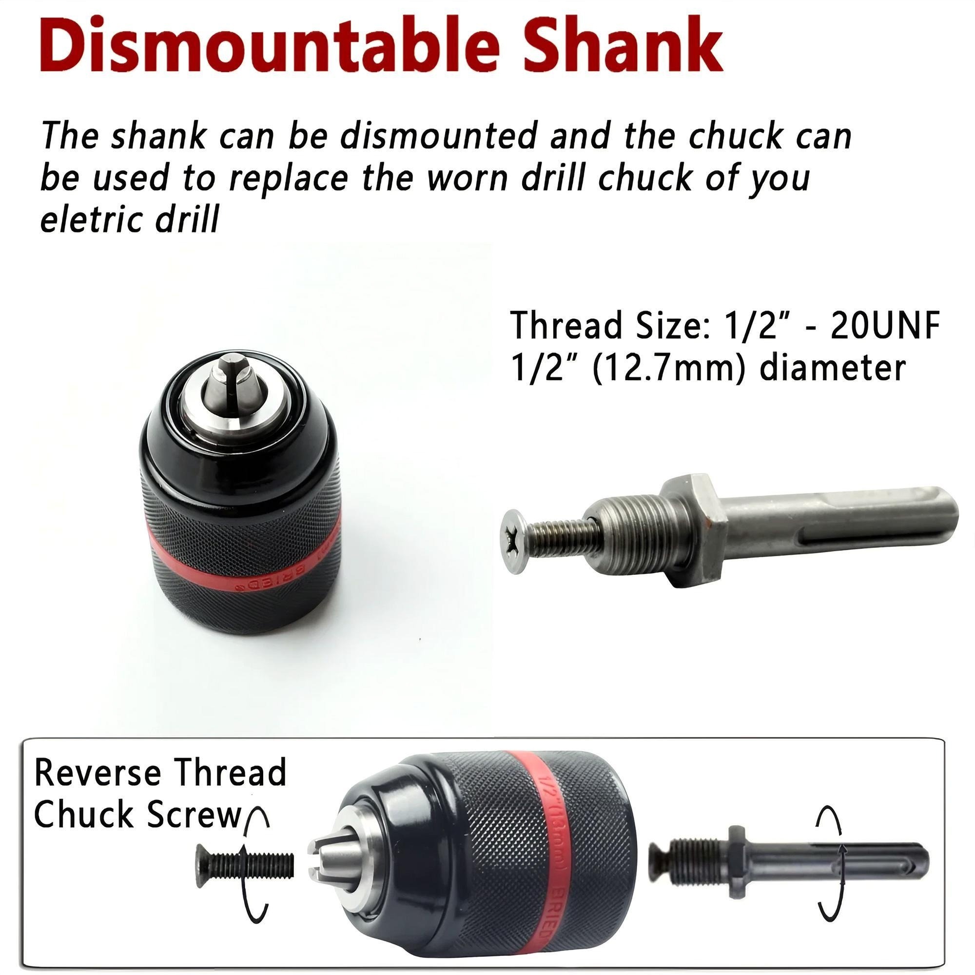 4 個 2-13 ミリメートルキーレス金属ドリルチャック S - Micro Screwdriver Kit のレビューと価格