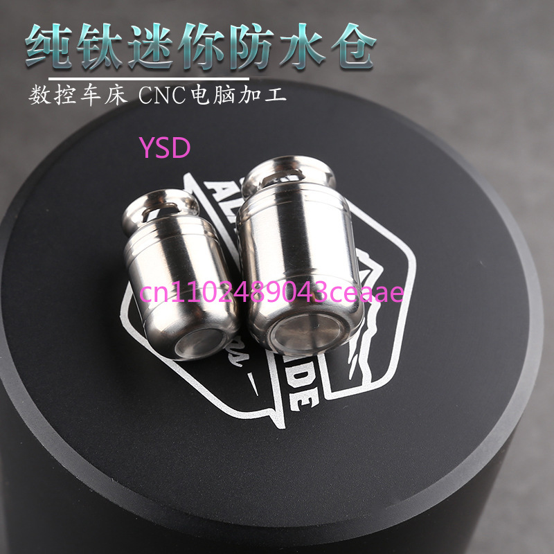 ミニチタン防水ピルケースキーホルダーペンダント気密密封チタン - Edc Pill Carry のレビューと価格