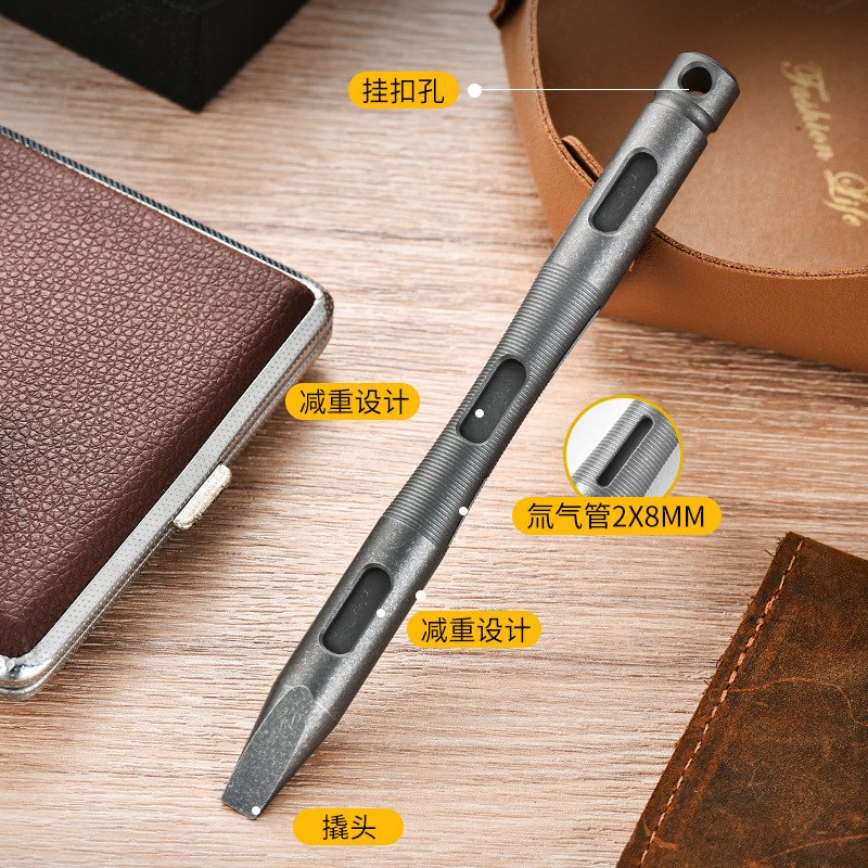ポータブル多機能TC4チタン合金プライバー アウトドアキャン - Titanium Pry Bar のレビューと価格