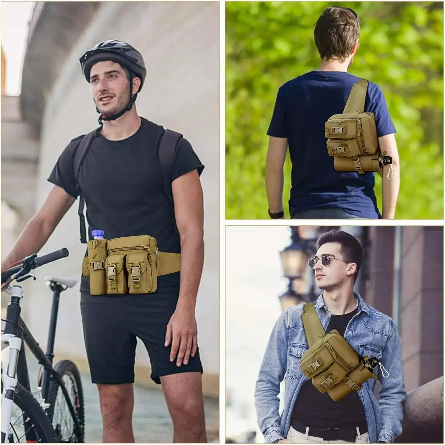 メンズ用タクティカルファニーパック、隠しキャリーCCWホルス - Edc Concealed Carry Fanny Pack のレビューと価格