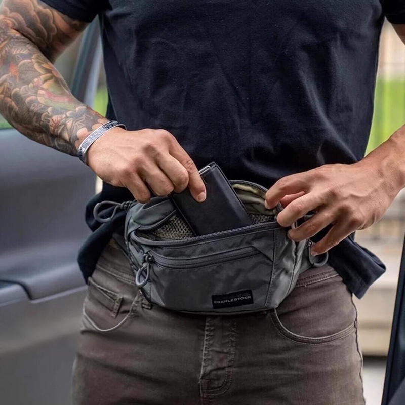メンズベルトバッグ、調節可能なストラップ付きウエストバッグ、 - Edc Concealed Carry Fanny Pack のレビューと価格