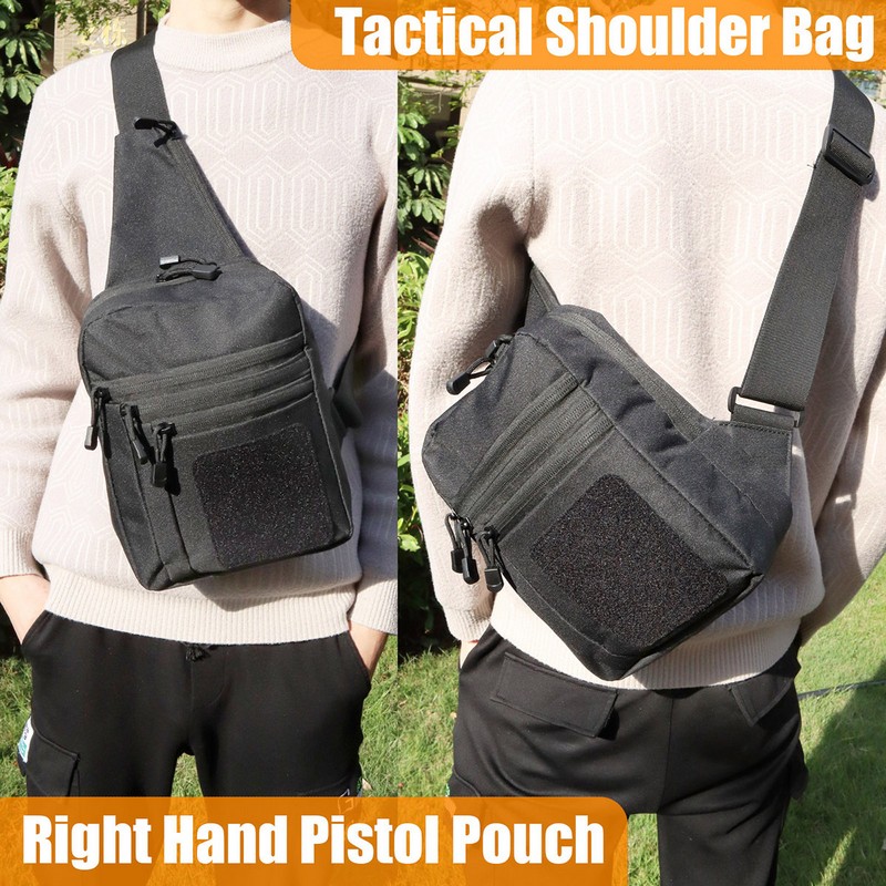 新しい戦術的なチェストバッグピストルホルスター隠し銃キャリー - Edc Carry Pistols のレビューと価格