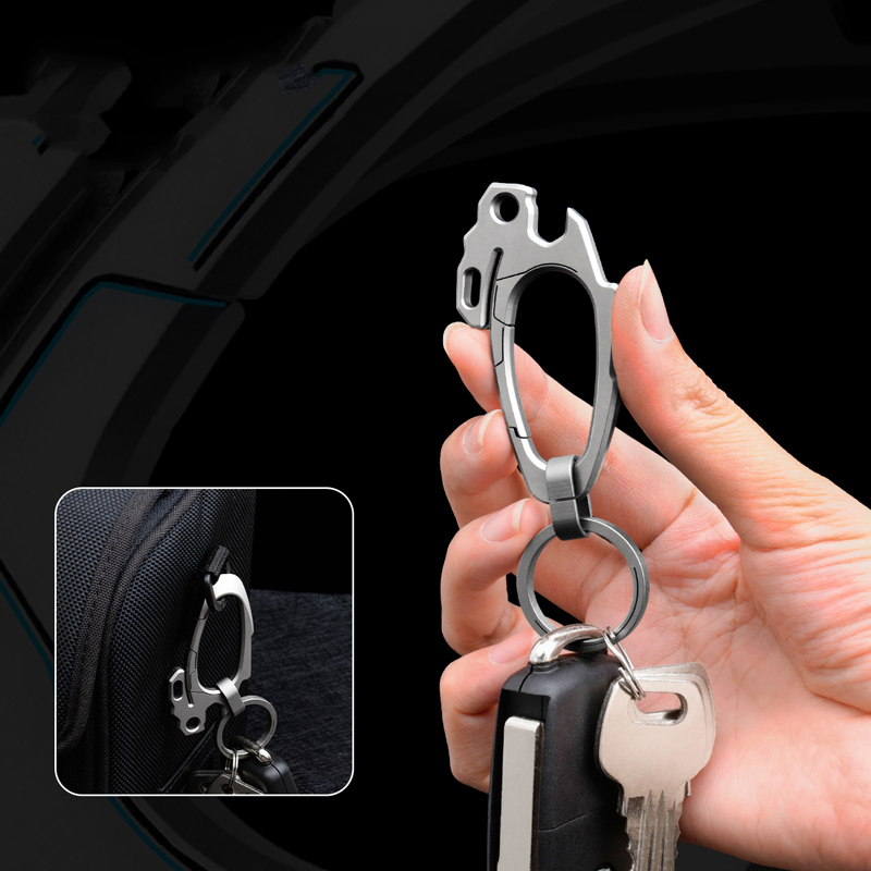 屋外用チタン合金多機能キーホルダー EDC プライバー栓抜き - Titanium Pry Bar のレビューと価格