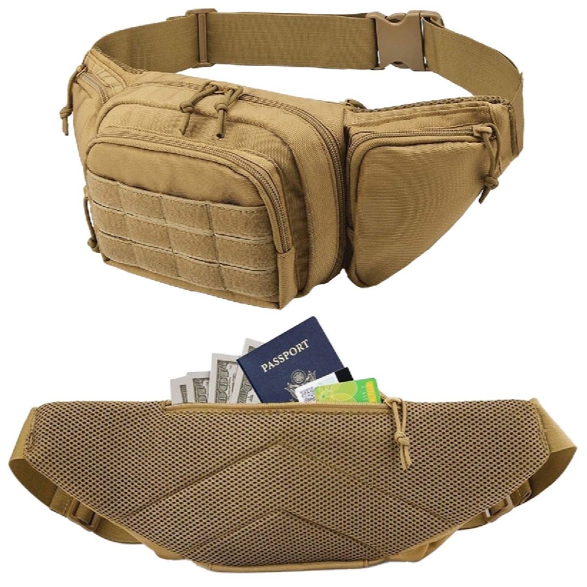 MOLLE 戦術的な隠しキャリーファニーパックピストルホルス - Edc Concealed Carry Fanny Pack のレビューと価格