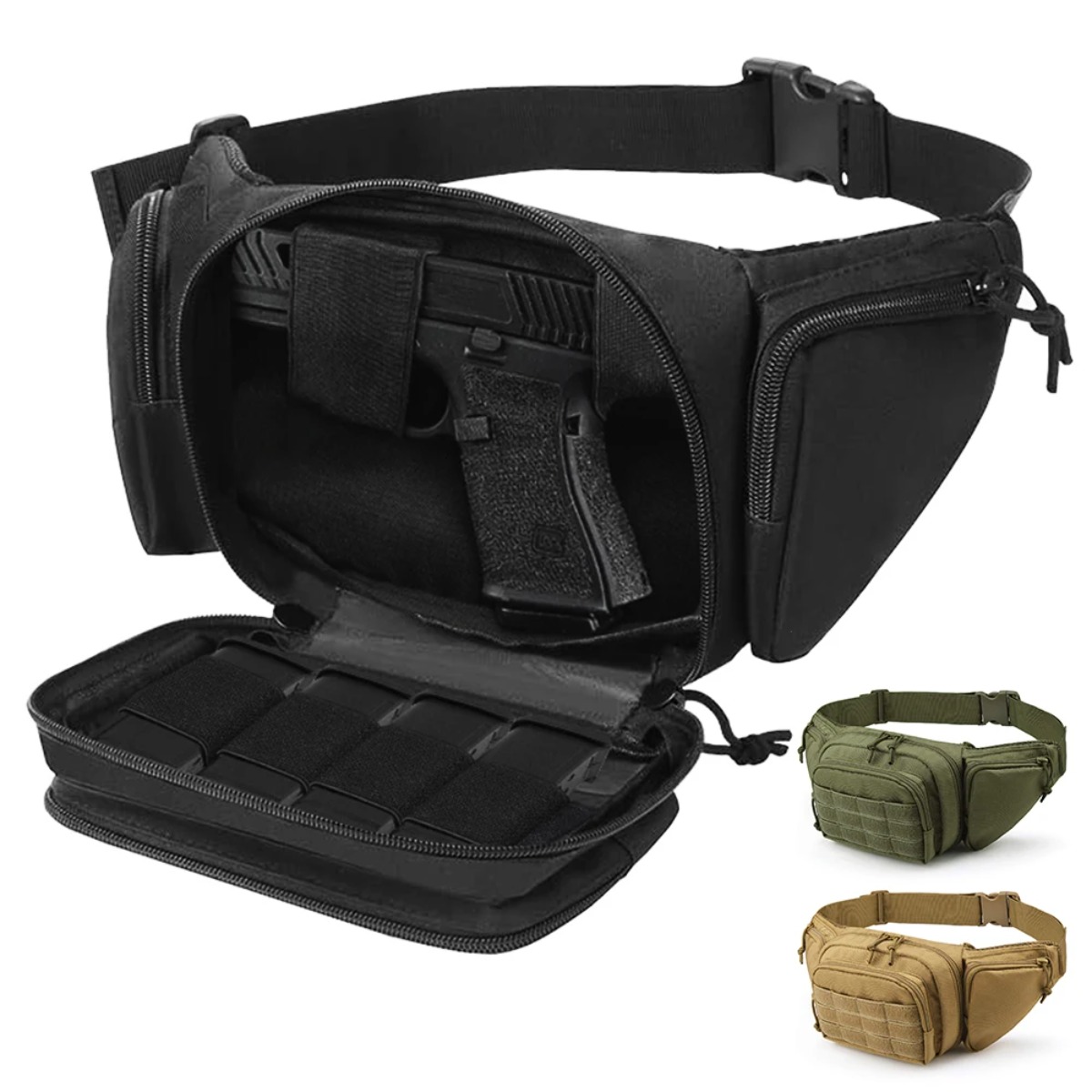 MOLLE 戦術的な隠しキャリーファニーパックピストルホルス - Edc Concealed Carry Fanny Pack のレビューと価格