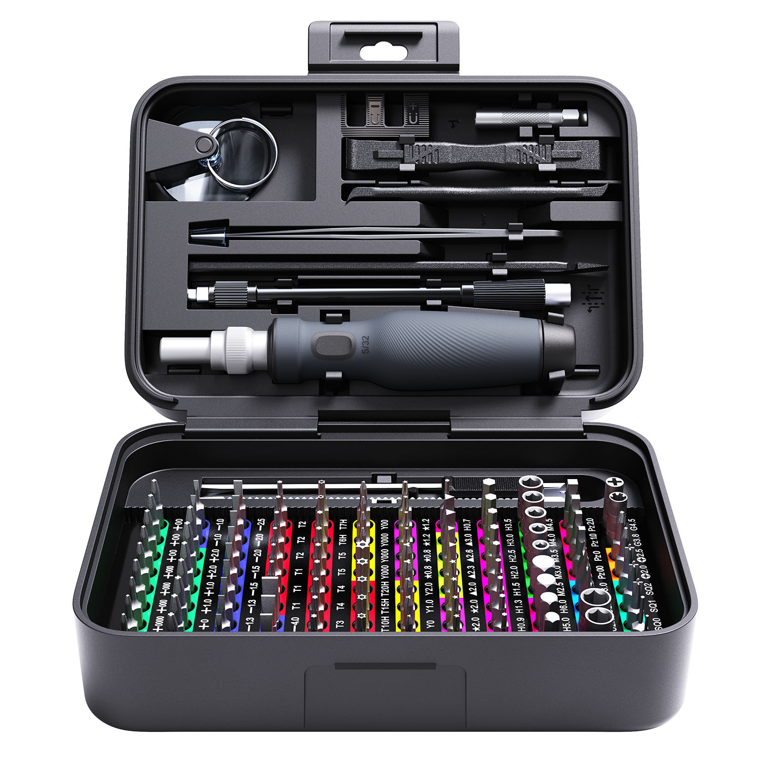 カラーコード識別付きミニ精密ドライバーセット、132 in  - Micro Screwdriver Kit のレビューと価格