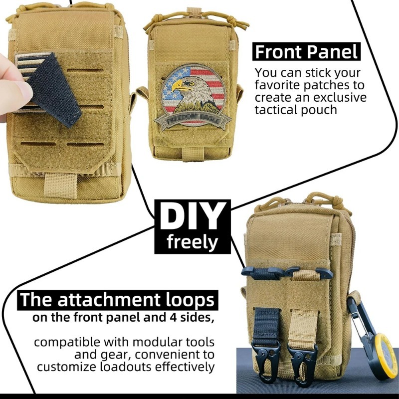 戦術的なMOLLE EDCユーティリティウエストバッグ＆携帯 - Edc Carry Box のレビューと価格
