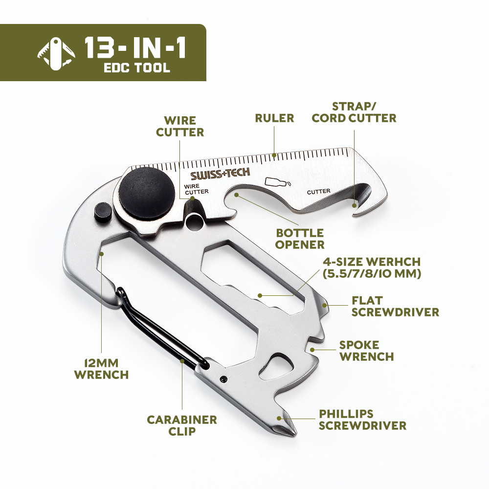 SWISS TECH 13 In 1 ミニ Protable - Edc Carry Knife のレビューと価格