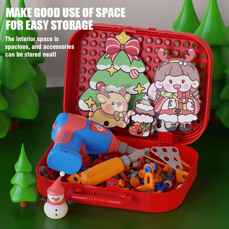 DIY組み立て式電動ドライバークリスマスおもちゃキットごっこ - Micro Screwdriver Kit のレビューと価格