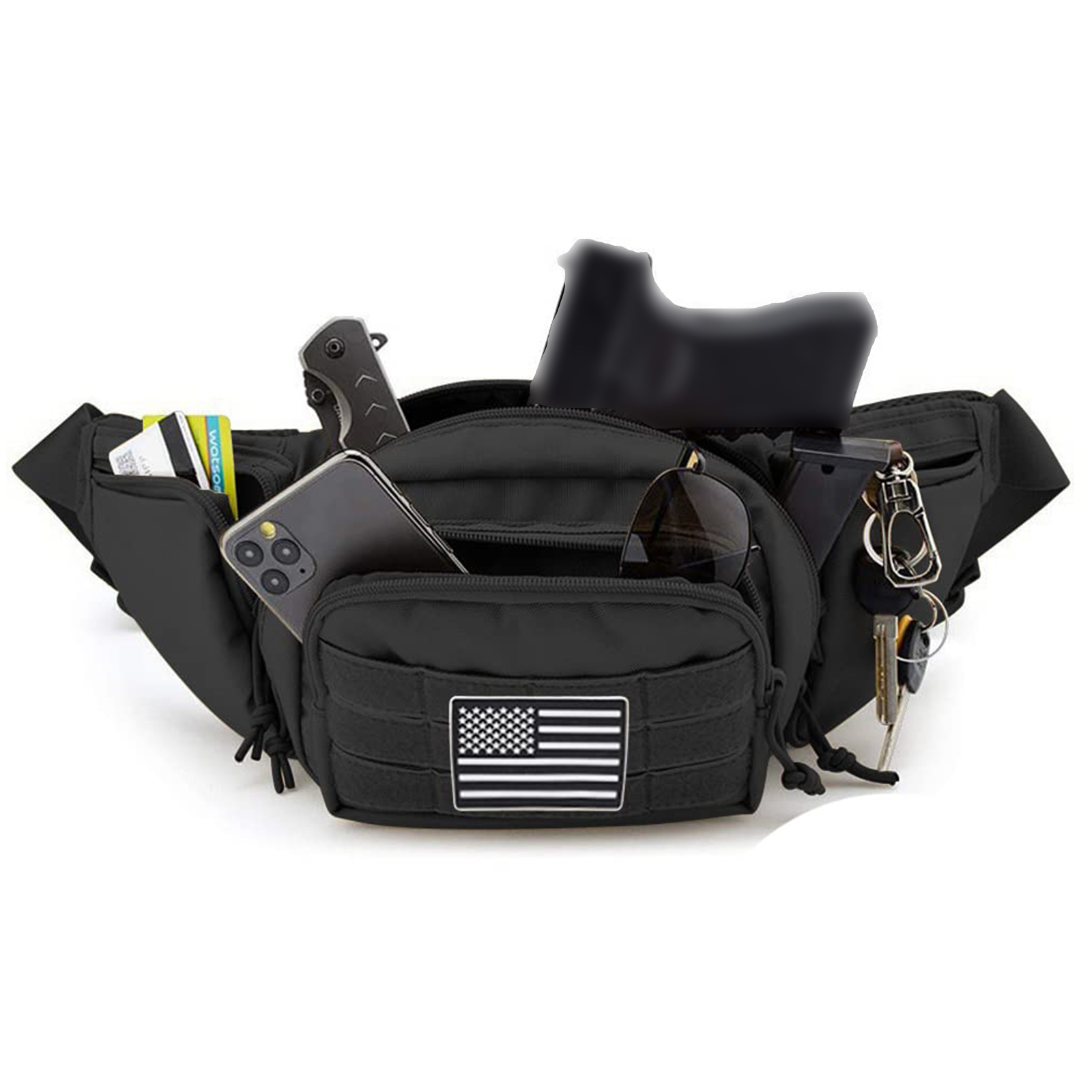 戦術的なファニーパックガンホルスター隠しキャリーピストルウエ - Edc Concealed Carry Fanny Pack のレビューと価格