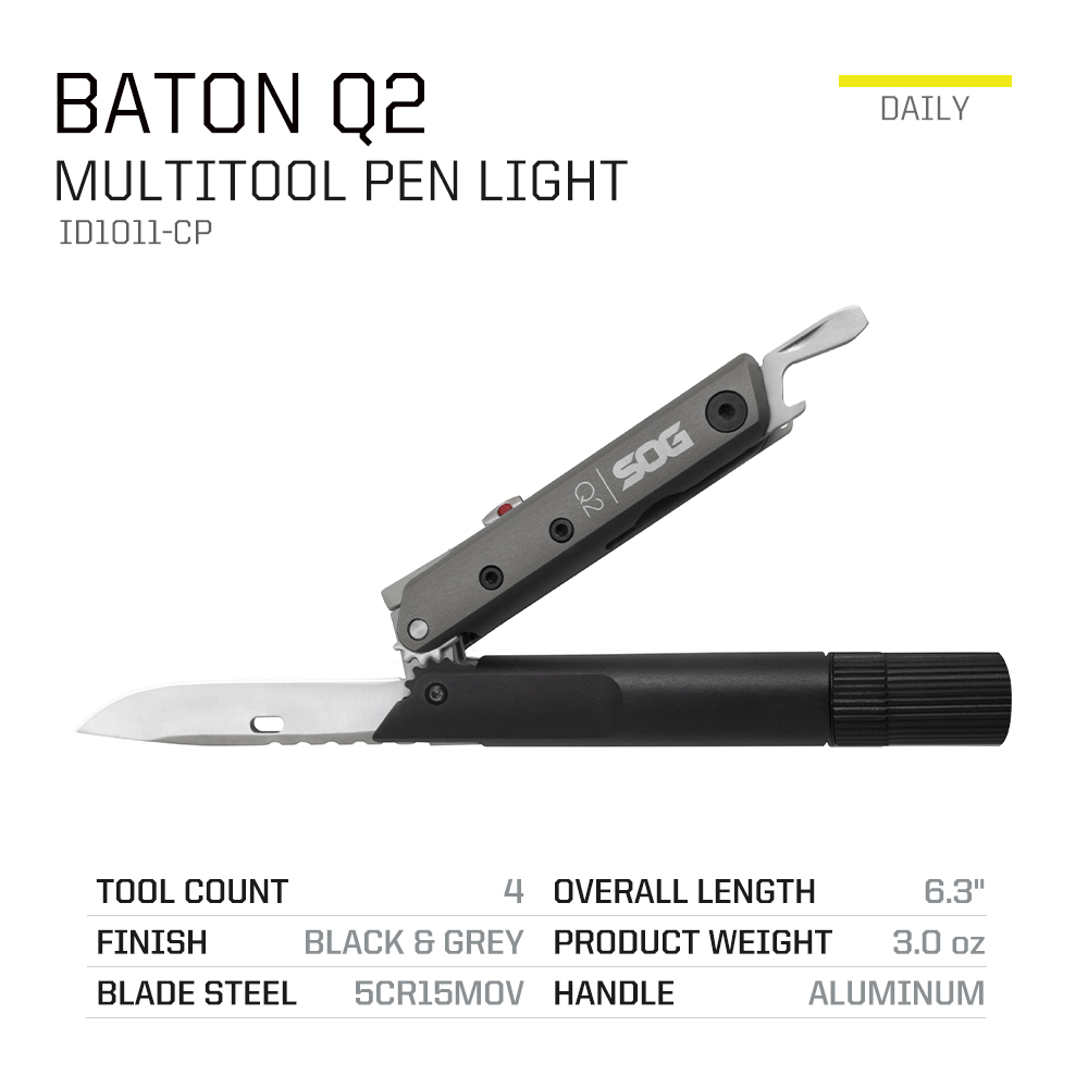 SOG BATON Q2 4 in 1 マルチツールペン小型 - Edc Carry Knife のレビューと価格