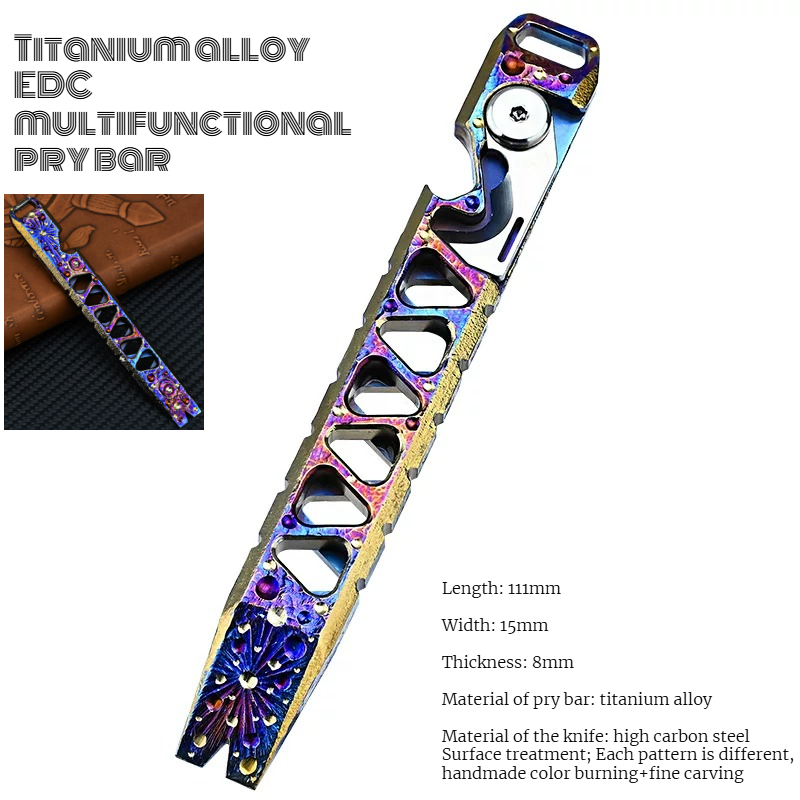CNCチタン合金製多機能プライバー ポータブルアウトドア緊急 - Titanium Pry Bar のレビューと価格