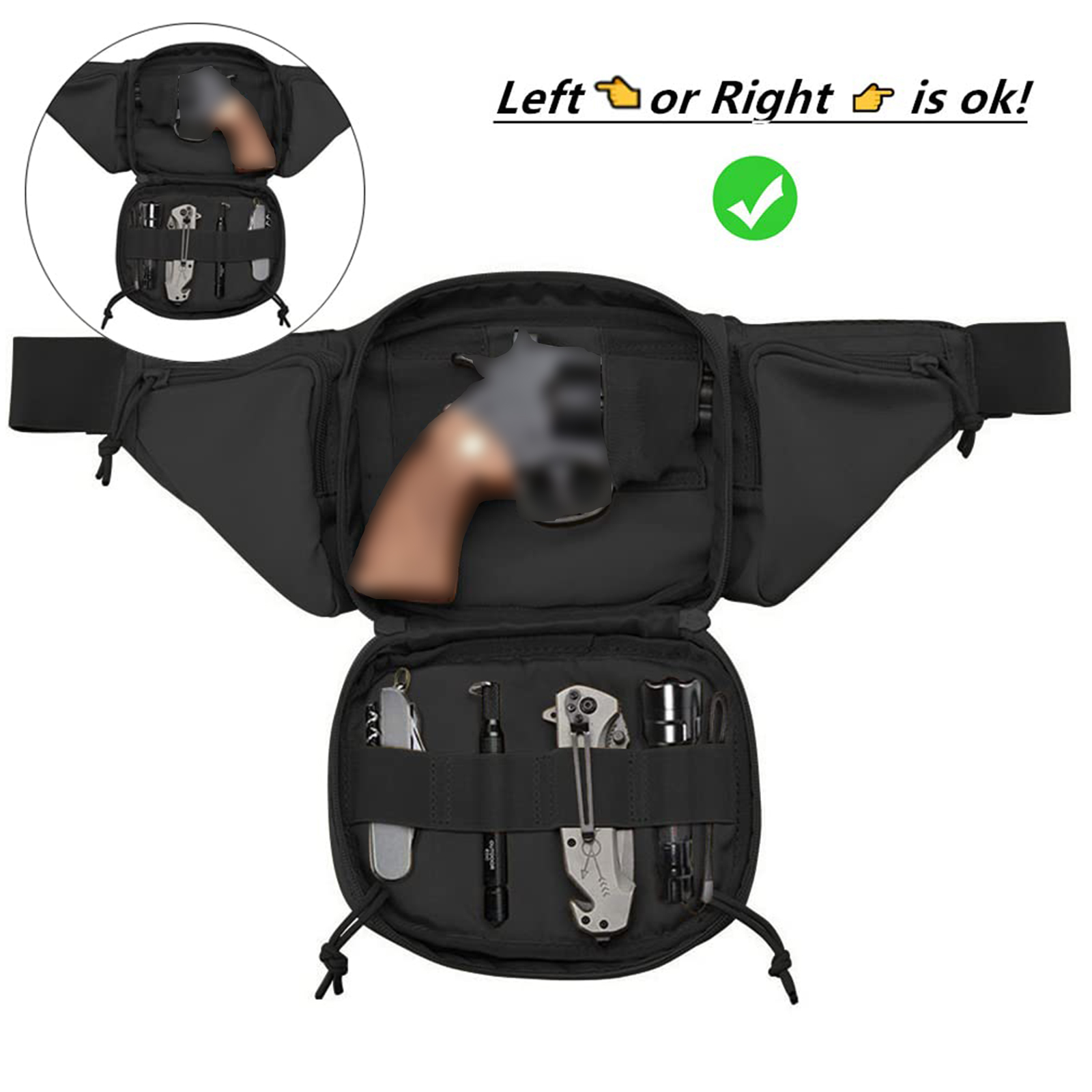 男性と女性のための戦術的なファニーパック,戦術的なファニーパ - Edc Concealed Carry Fanny Pack のレビューと価格